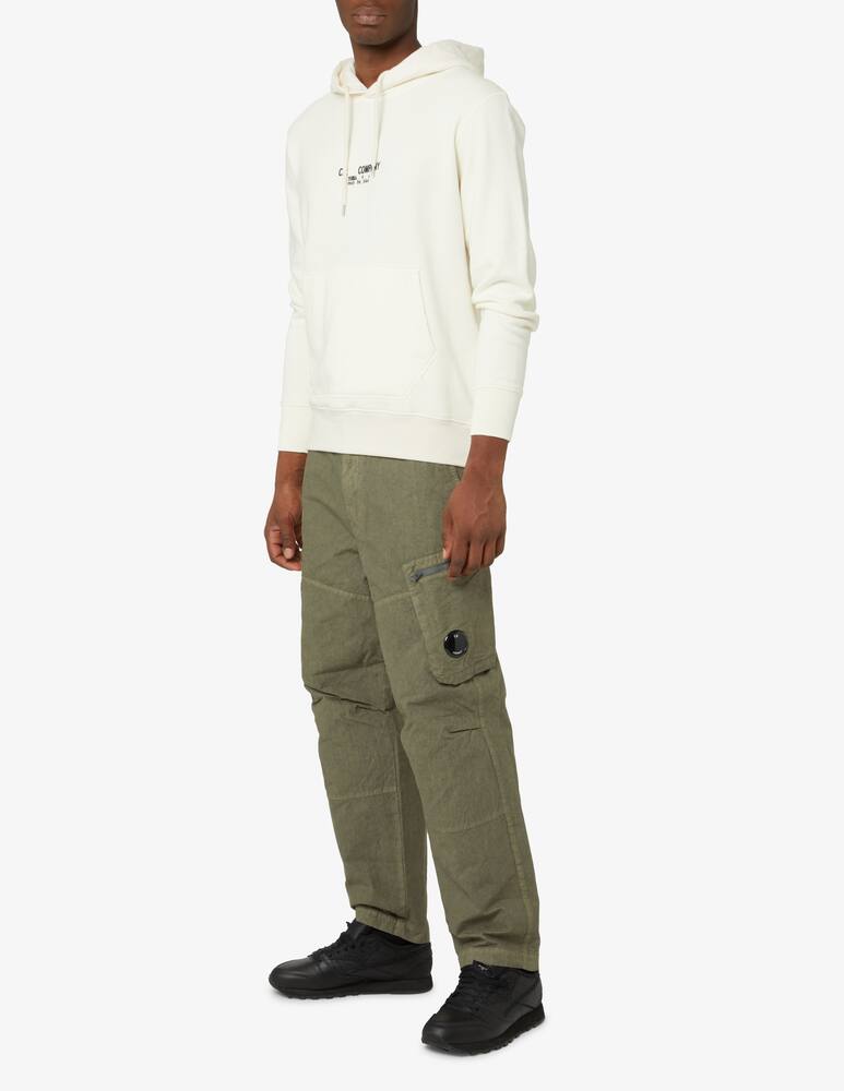 rinascente Cp Company Felpa con cappuccio stampa terra - Bianco