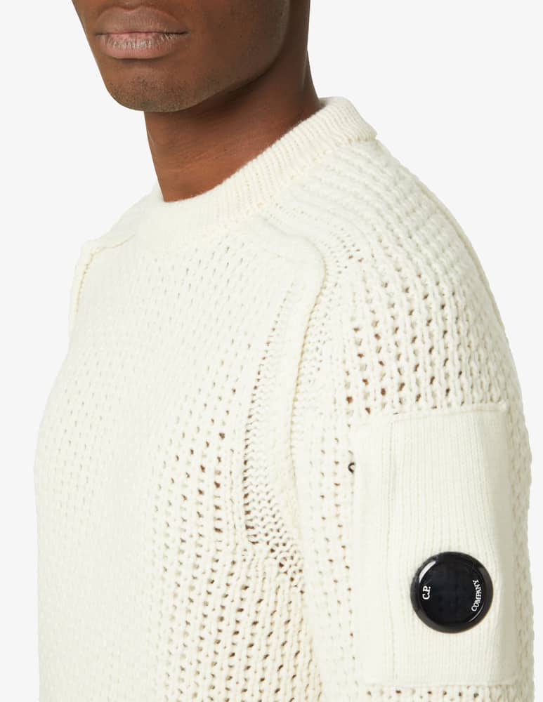 rinascente Cp Company Pattern lambswool sweater - White