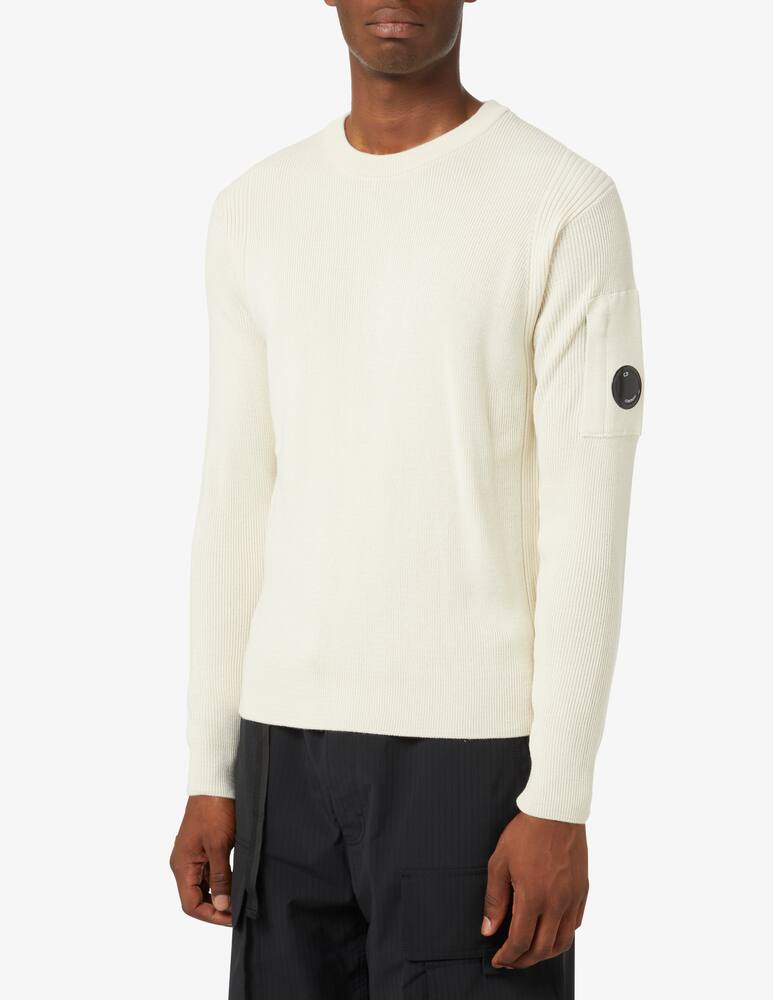 Cp Company Ribbed roundneck sweater - White - picture 1 Cp Company Ribbed roundneck sweater - White - picture 1