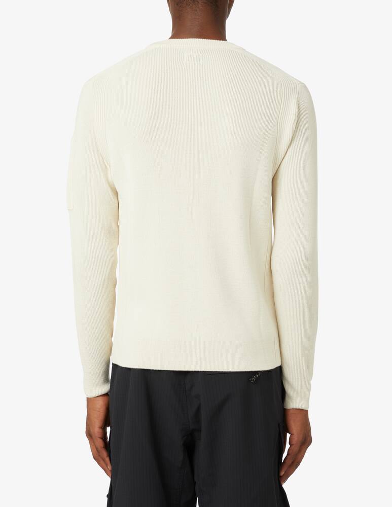 Cp Company Ribbed roundneck sweater - White - picture 3 Cp Company Ribbed roundneck sweater - White - picture 3