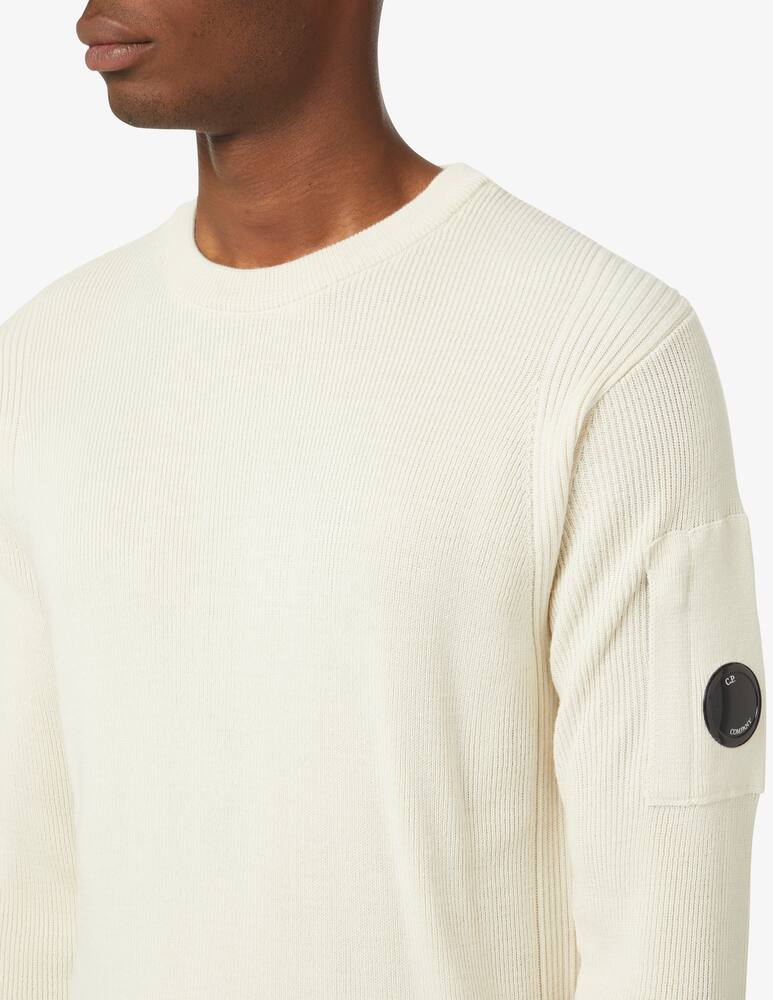 rinascente Cp Company Maglia girocollo costa inglese - Bianco