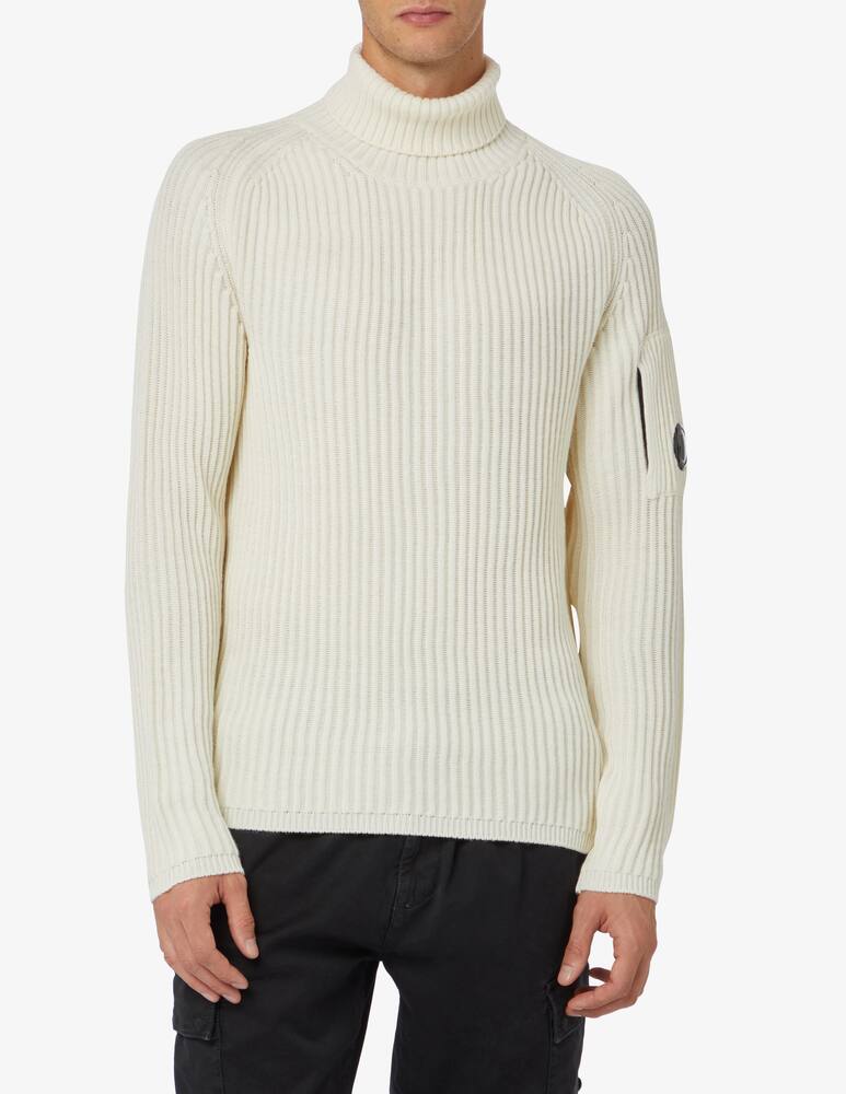 Cp Company Ribbed turtleneck - White - picture 1 Cp Company Ribbed turtleneck - White - picture 1