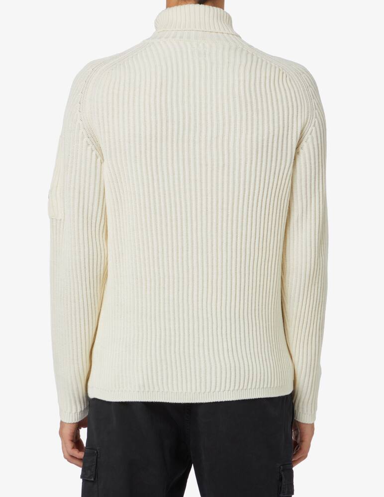 Cp Company Ribbed turtleneck - White - picture 3 Cp Company Ribbed turtleneck - White - picture 3