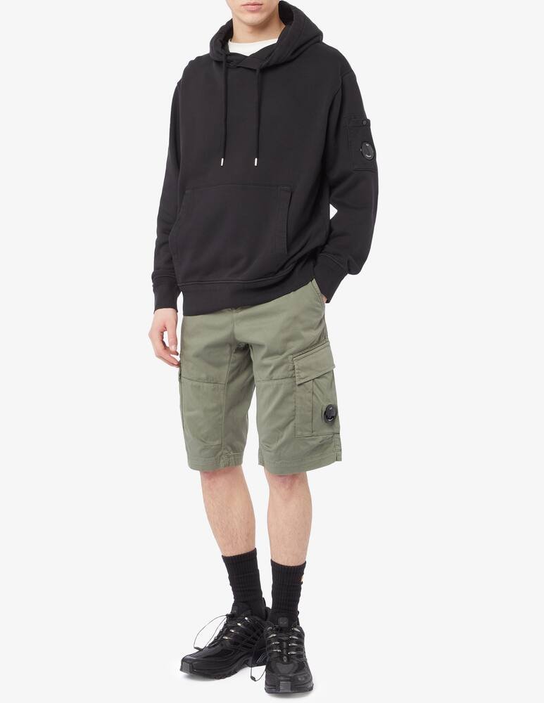 rinascente Cp Company Cotton diagonal fleece lens hoodie