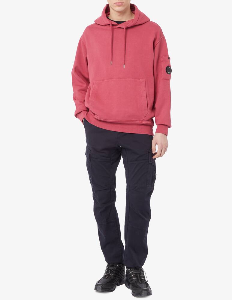 rinascente Cp Company Cotton diagonal fleece lens hoodie