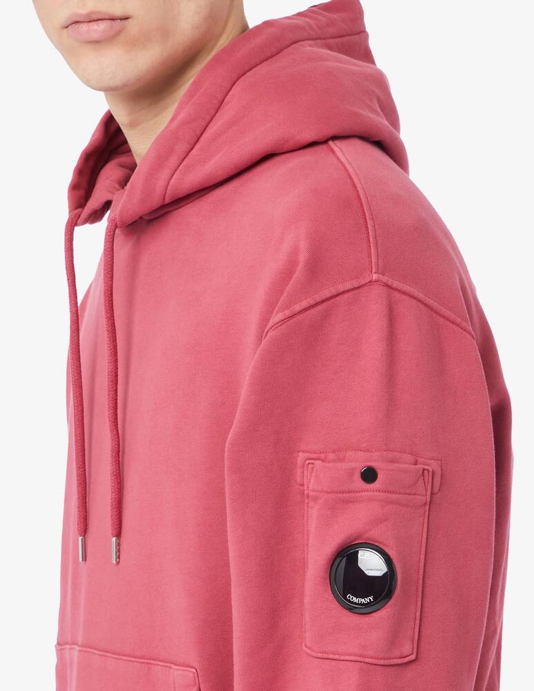 rinascente Cp Company Cotton diagonal fleece lens hoodie