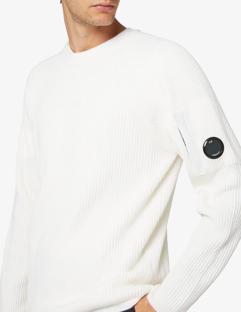 rinascente Cp Company Maglia a costine lens in lana d'agnello