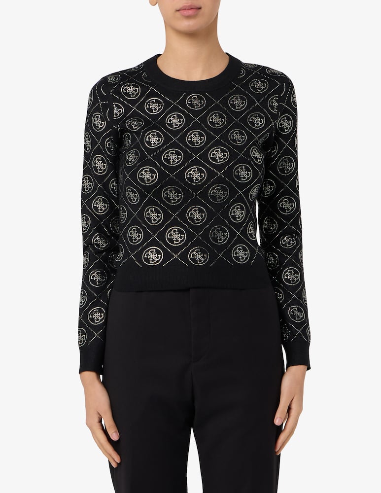 rinascente Guess Maglia girocollo strass 4G