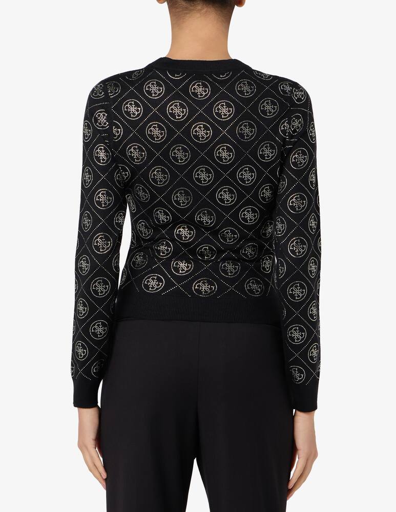 Guess Maglia girocollo strass 4G - immagine 3 Guess Maglia girocollo strass 4G - immagine 3