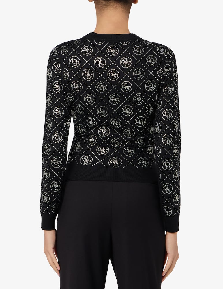 rinascente Guess Maglia girocollo strass 4G