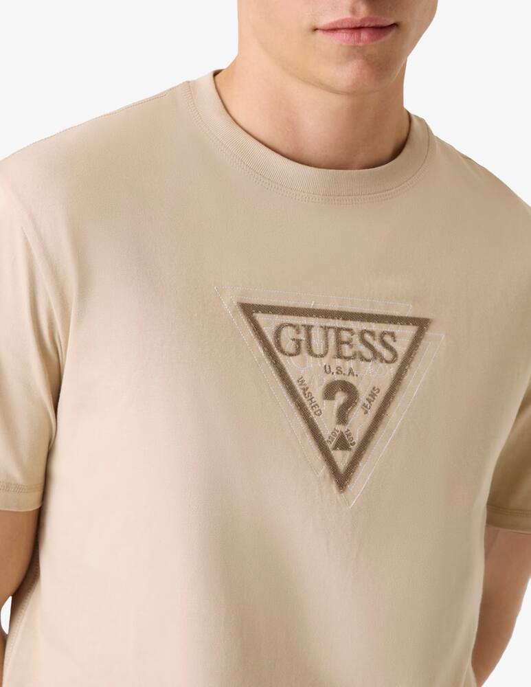 rinascente Guess T-shirt logo in terry