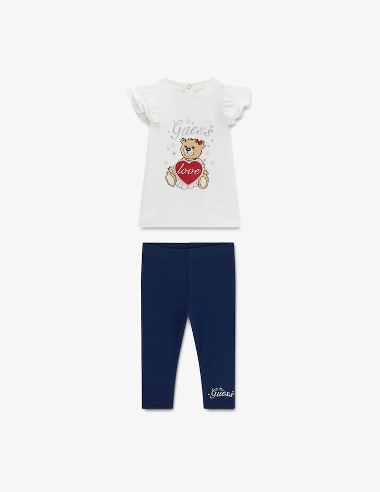 rinascente Guess Teddy print t-shirt set