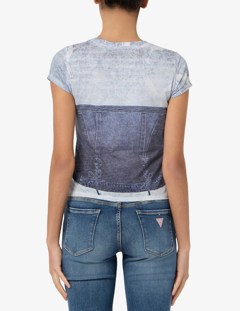 rinascente Guess Denim bustier t-shirt