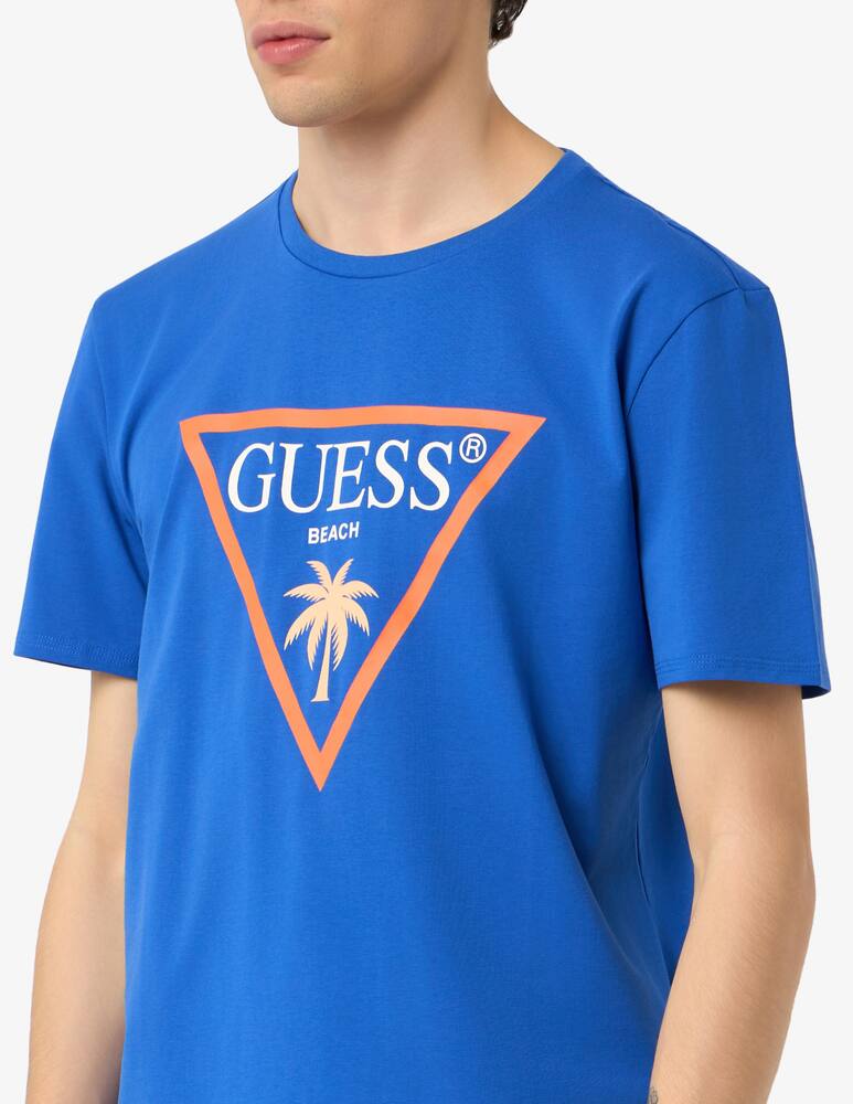 rinascente Guess Triangle palm logo t-shirt