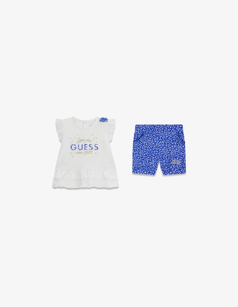 rinascente Guess Love logo t-shirt and shorts