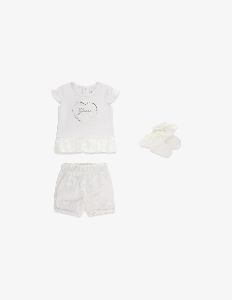 rinascente Guess Ruffle trim t-shirt set