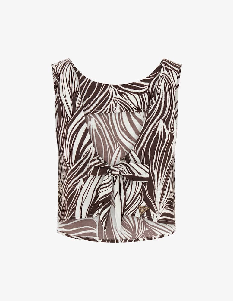 rinascente Guess Leaf knot crop top