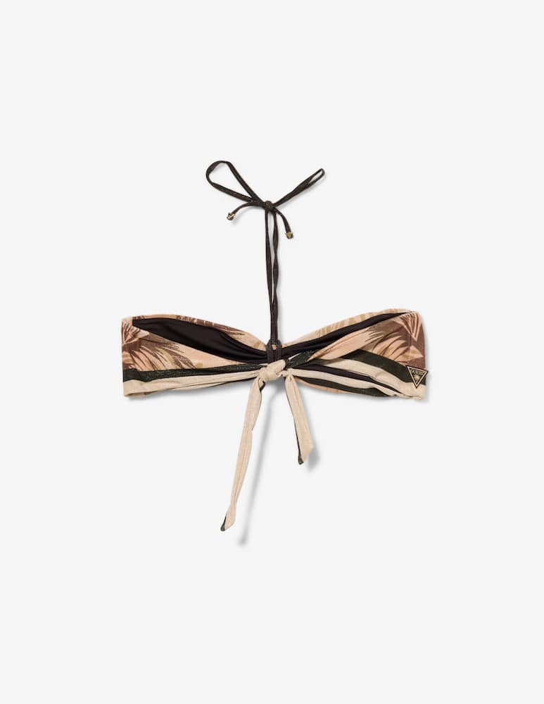 rinascente Guess Fleur bandeau bikini top