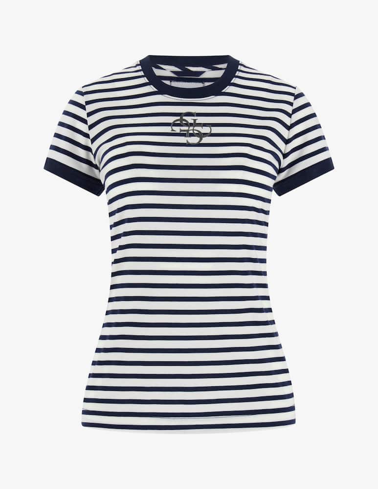 rinascente Guess T-shirt a righe con logo 4G