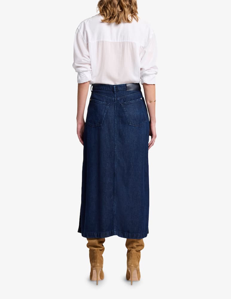 7 For All Mankind Denim midi skirt - picture 3 7 For All Mankind Denim midi skirt - picture 3