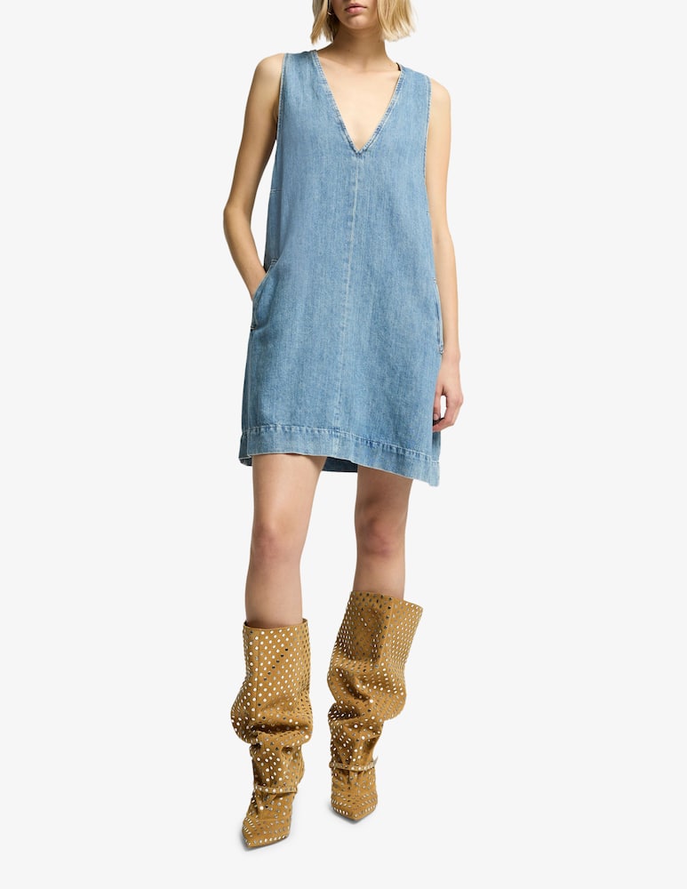 rinascente 7 For All Mankind V-neck denim dress