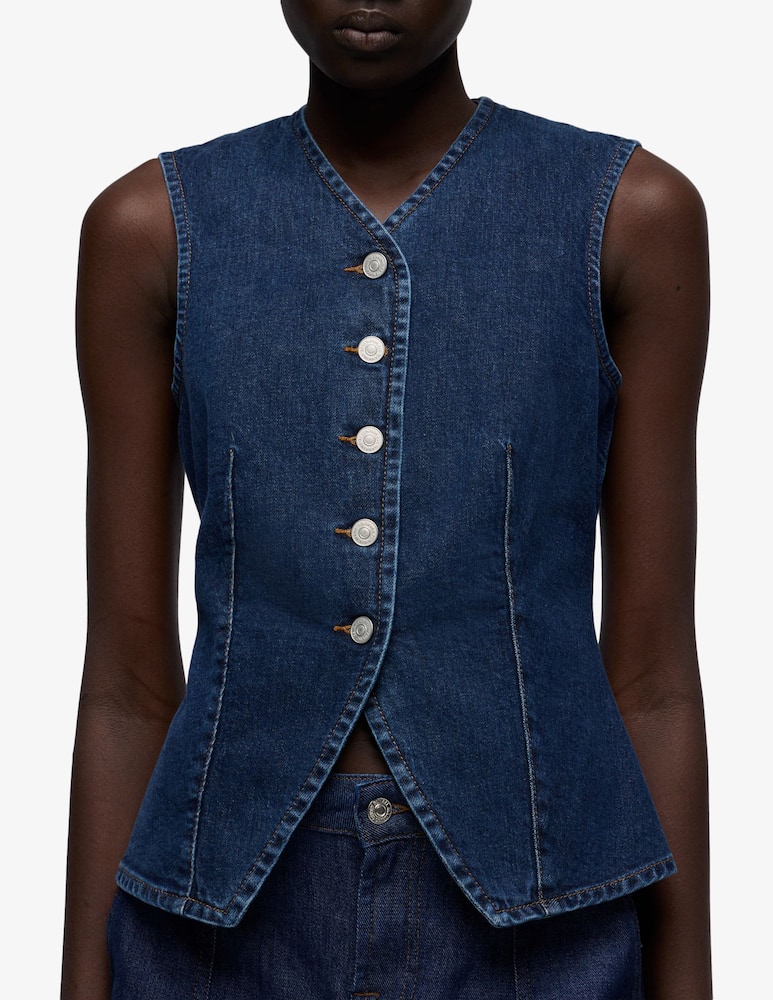 7 For All Mankind Gilet in jeans Lady - immagine 1 7 For All Mankind Gilet in jeans Lady - immagine 1