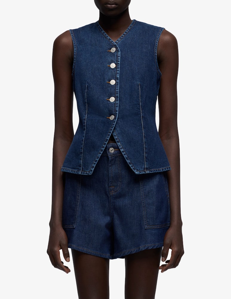 7 For All Mankind Gilet in jeans Lady - immagine 4 7 For All Mankind Gilet in jeans Lady - immagine 4