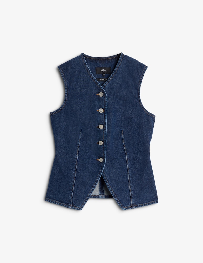 7 For All Mankind Gilet in jeans Lady - immagine 5 7 For All Mankind Gilet in jeans Lady - immagine 5