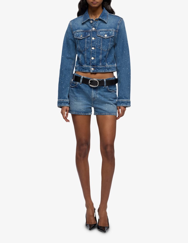 7 For All Mankind Giacca jeans con strass - immagine 2 7 For All Mankind Giacca jeans con strass - immagine 2