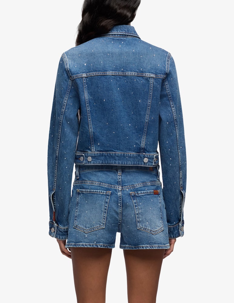 7 For All Mankind Giacca jeans con strass - immagine 3 7 For All Mankind Giacca jeans con strass - immagine 3