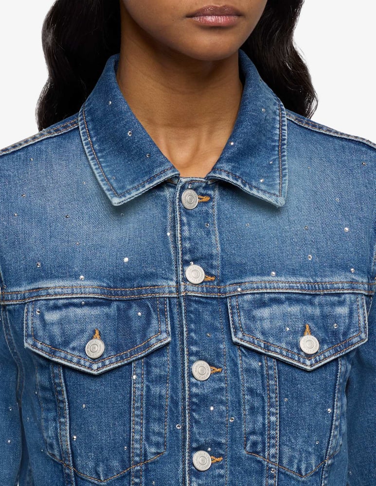 7 For All Mankind Giacca jeans con strass - immagine 4 7 For All Mankind Giacca jeans con strass - immagine 4
