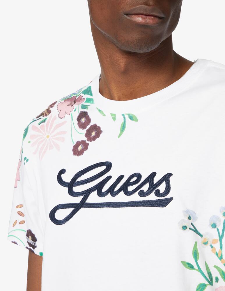 rinascente Guess Maglietta flower script 