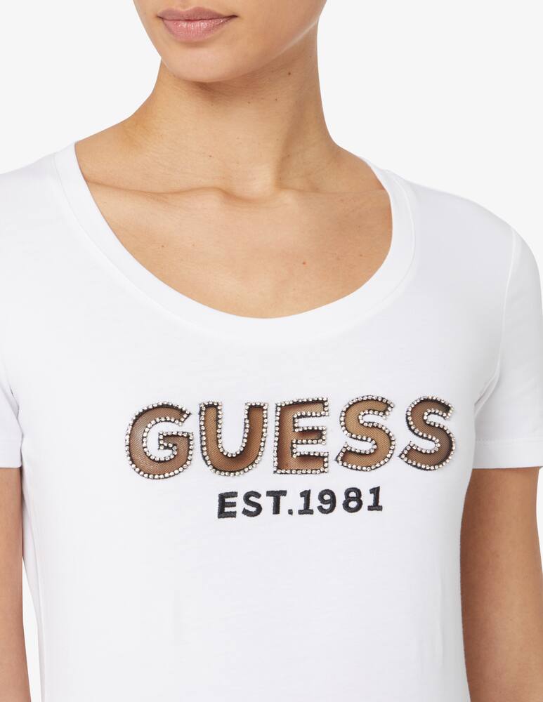 rinascente Guess T-shirt con logo - Bianco