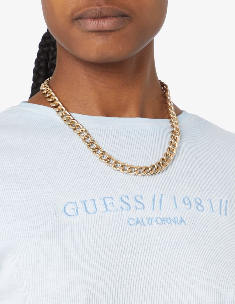 Guess Cotton t-shirt - Light blue - picture 4 Guess Cotton t-shirt - Light blue - picture 4