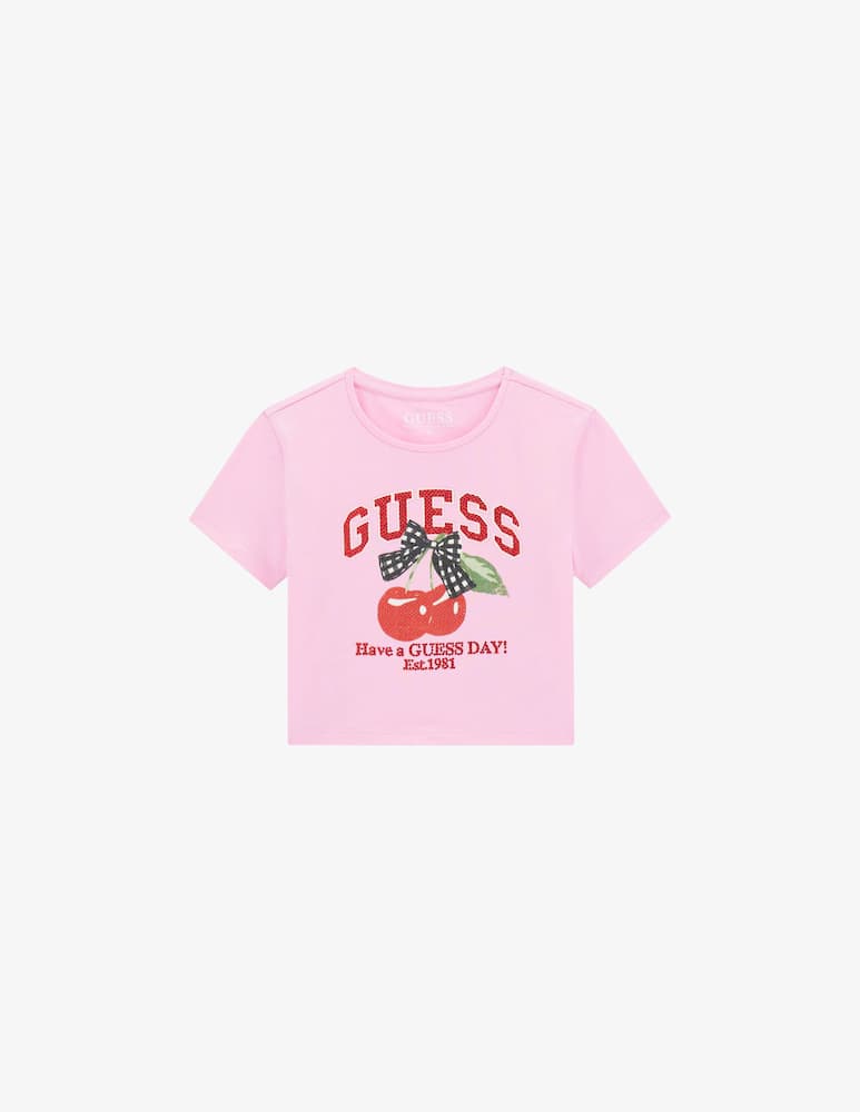 rinascente Guess Guess print crop t-shirt