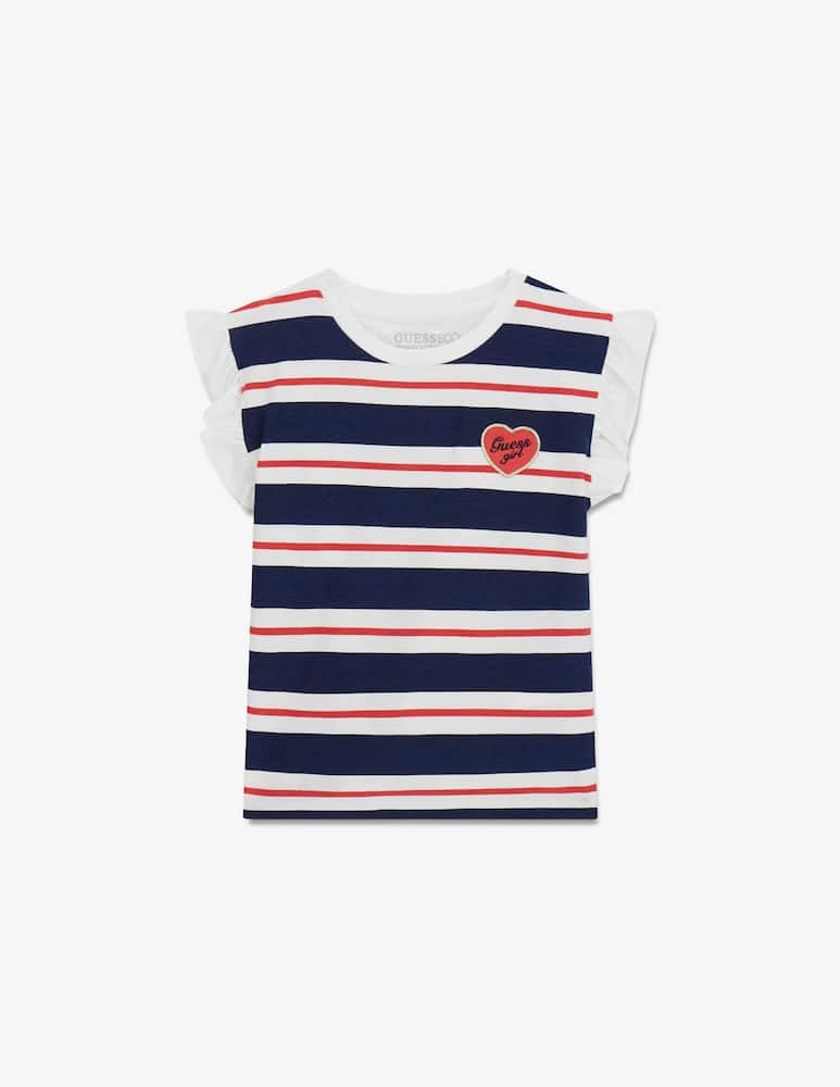 rinascente Guess T-shirt a righe con cuore
