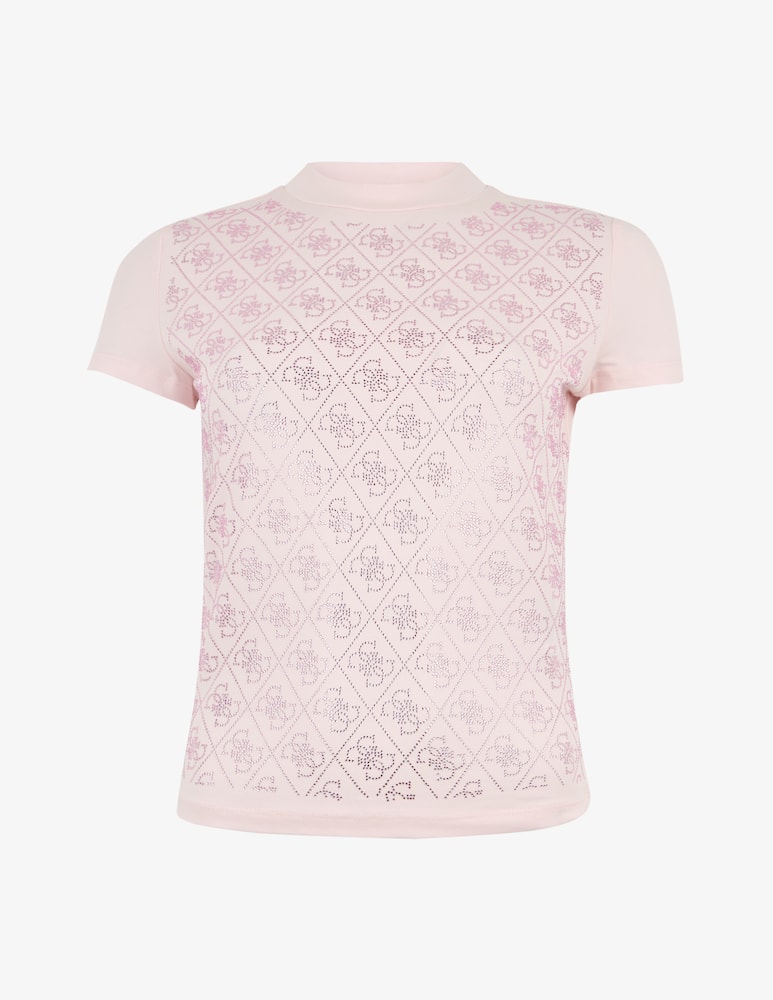 rinascente Guess Mock neck 4G t-shirt