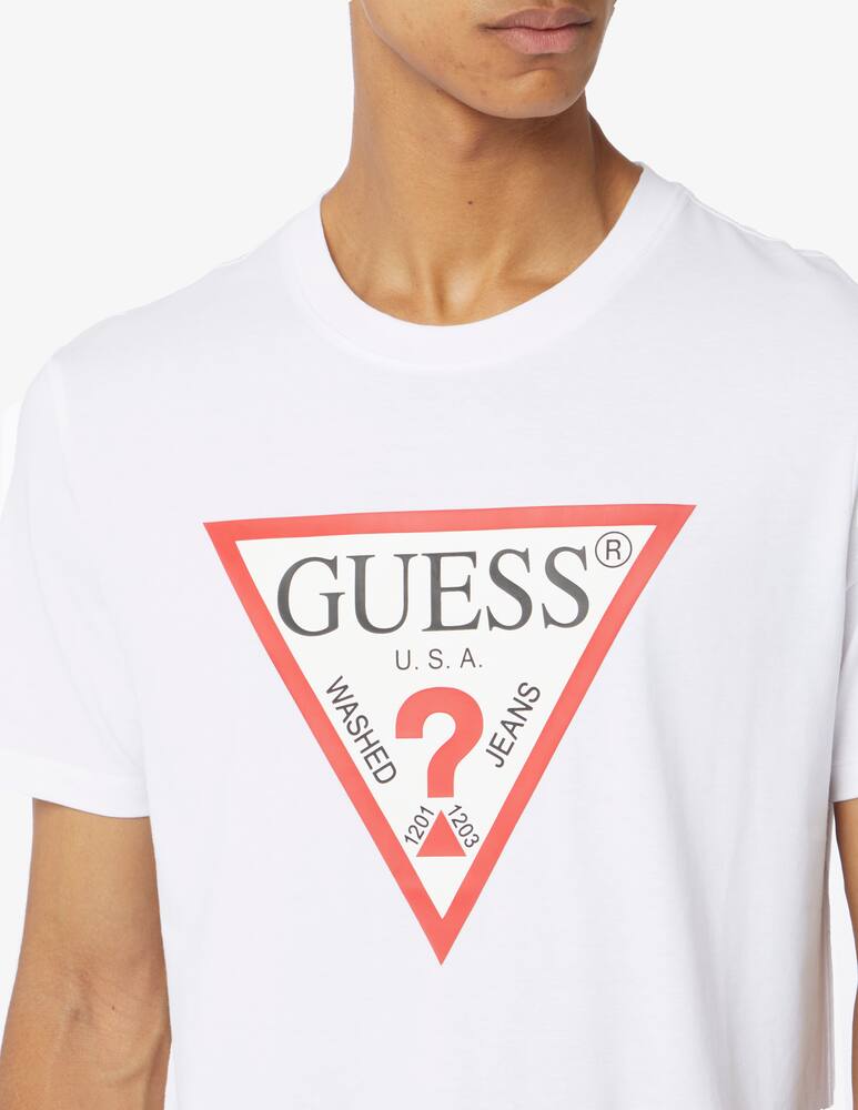rinascente Guess Macro logo big triangle t-shirt