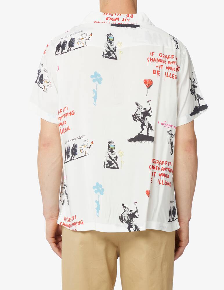 rinascente Guess Camicia maniche corte banksy graffiti