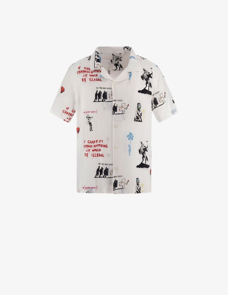 rinascente Guess Camicia maniche corte banksy graffiti
