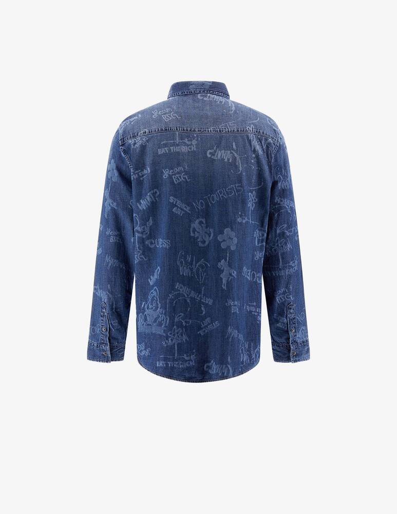 Guess Camicia banksy in denim - immagine 2 Guess Camicia banksy in denim - immagine 2