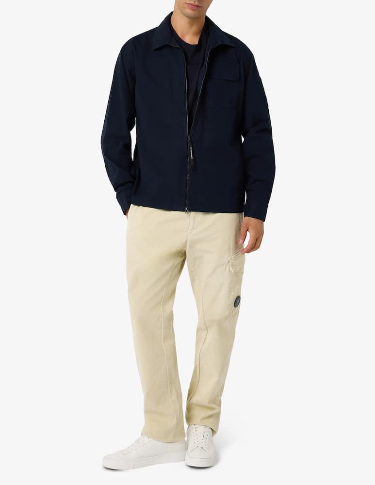 rinascente Cp Company Overshirt con zip in gabardine di cotone