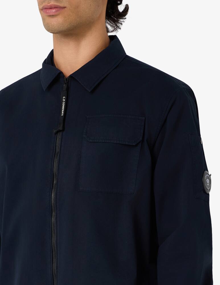 rinascente Cp Company Overshirt con zip in gabardine di cotone