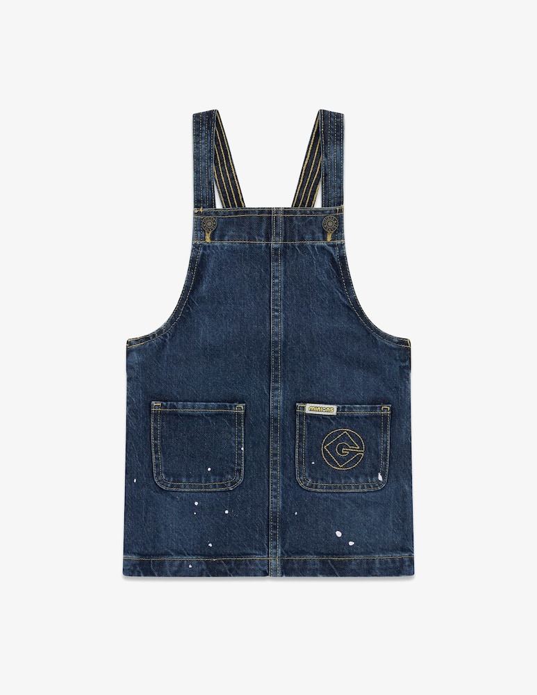 rinascente Guess Minions denim overall dress