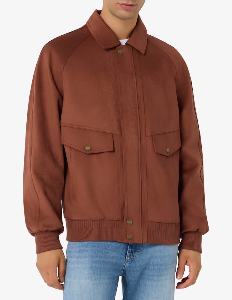 rinascente Guess Giaccone aviator in suede