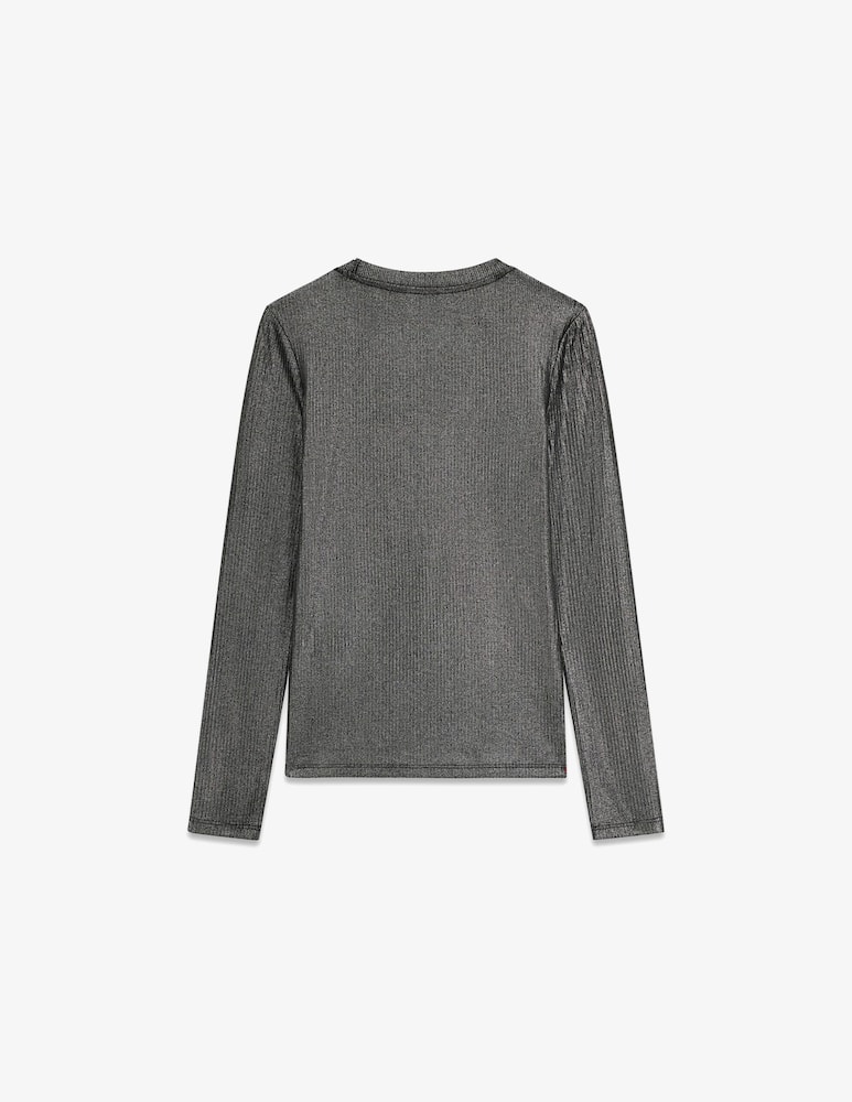 Guess T-shirt slim a coste maniche lunghe - immagine 2 Guess T-shirt slim a coste maniche lunghe - immagine 2