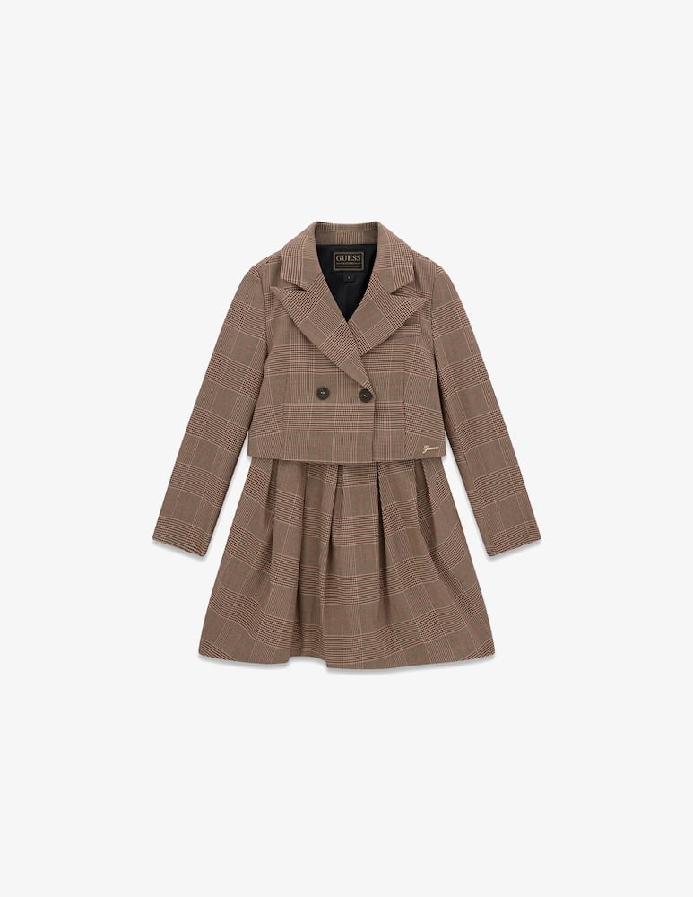 Guess Set con blazer crop e abito check - immagine 1 Guess Set con blazer crop e abito check - immagine 1
