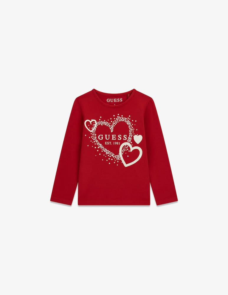 Guess T-shirt con logo e cuori - immagine 1 Guess T-shirt con logo e cuori - immagine 1