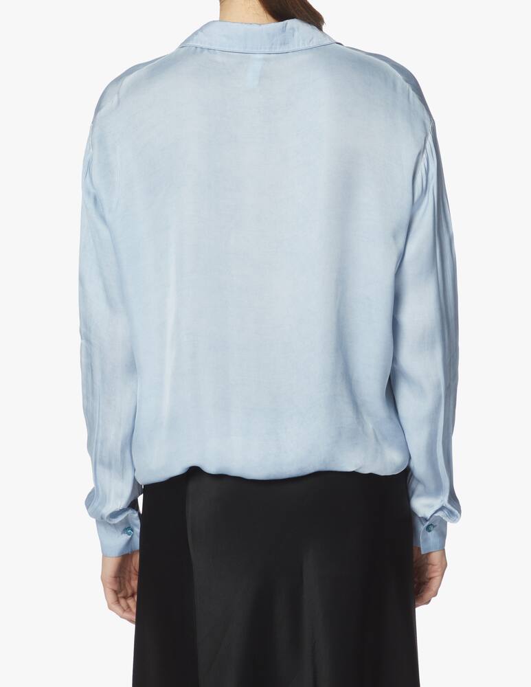 rinascente Guess Blusa in misto seta scollo a v - azzurro