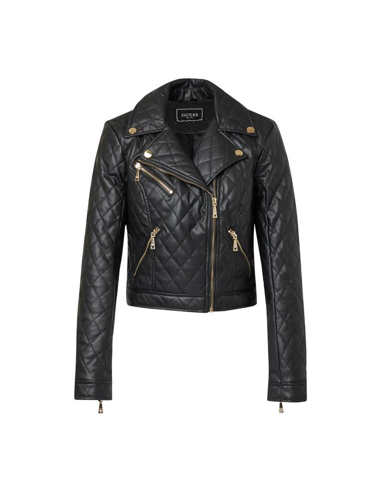 rinascente Guess Quilted biker jacket - black